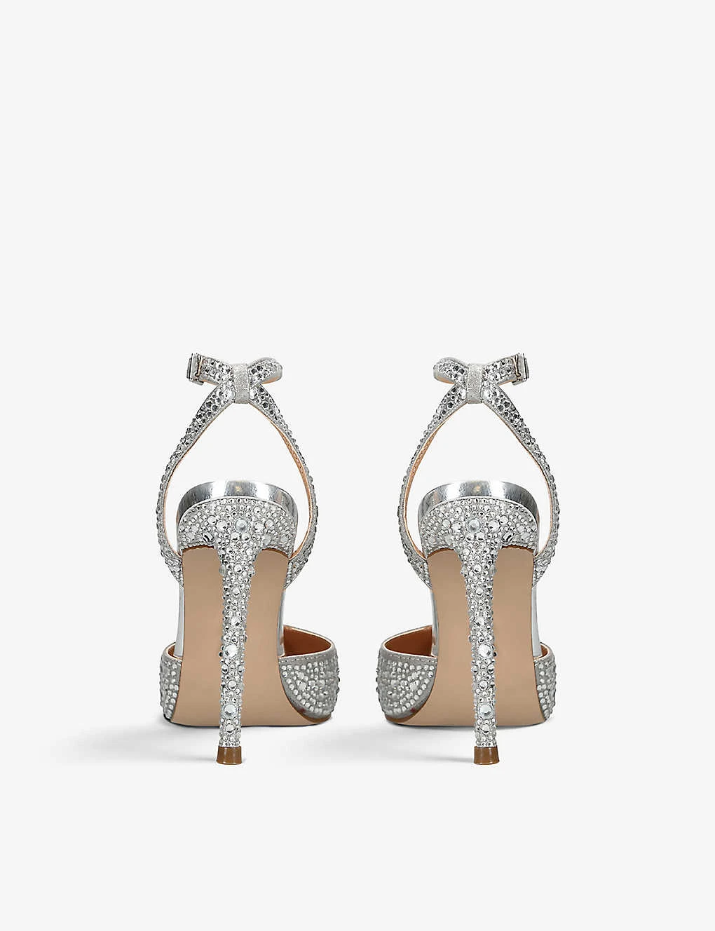 Steve Madden Revert Crystal-embellished Satin Heeled Sandals - Image 4
