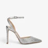 Steve Madden Revert Crystal-embellished Satin Heeled Sandals