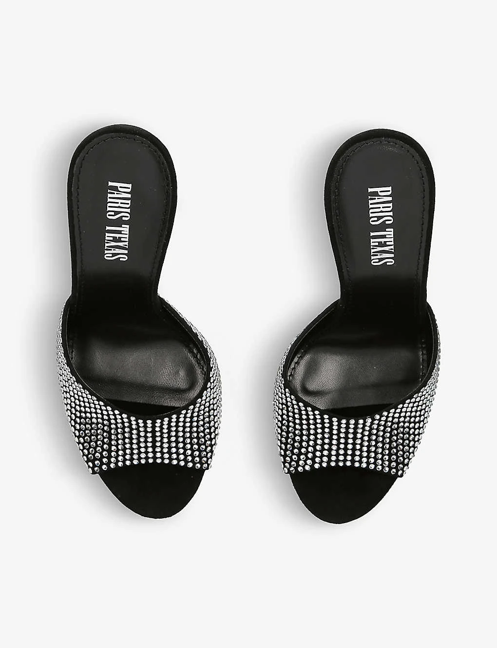 Paris Texas Holly Crystal-embellished Suede Heeled Mules - Image 2