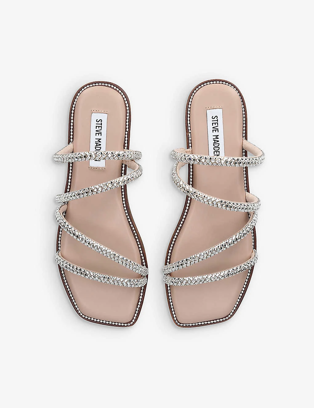 Steve Madden Starie Rhinestone-embellished Faux-leather Sandals - Image 2