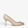 Manolo Blahnik Hangisi 70 Crystal-embellished Leather Courts