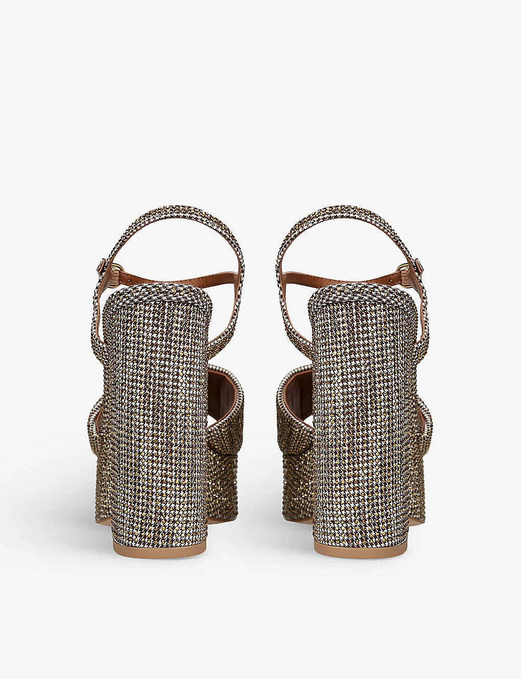 Kurt Geiger London Kensington Houndstooth Woven Platform Sandals - Image 4