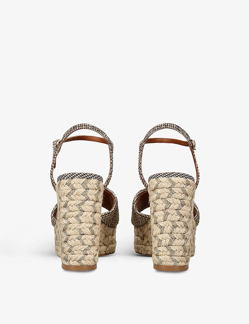 Kurt Geiger London Kensington Eagle-embellished Houndstooth Woven Espadrilles - Image 4