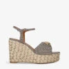 Kurt Geiger London Kensington Eagle-embellished Houndstooth Woven Espadrilles