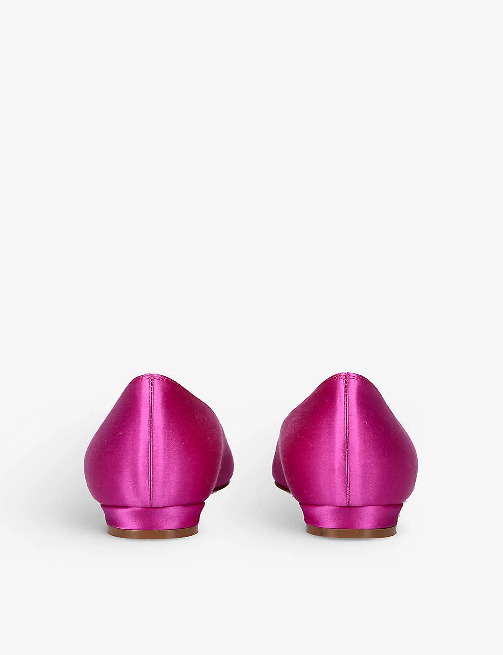 Manolo Blahnik Hangisi Crystal-embellished Satin Flats - Image 4