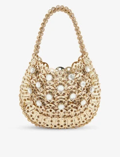 Paco Rabanne 1969 Moon Rhinestone-embellished Metal Shoulder Bag