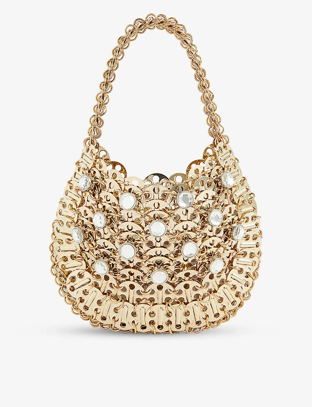 Paco Rabanne 1969 Moon Rhinestone-embellished Metal Shoulder Bag
