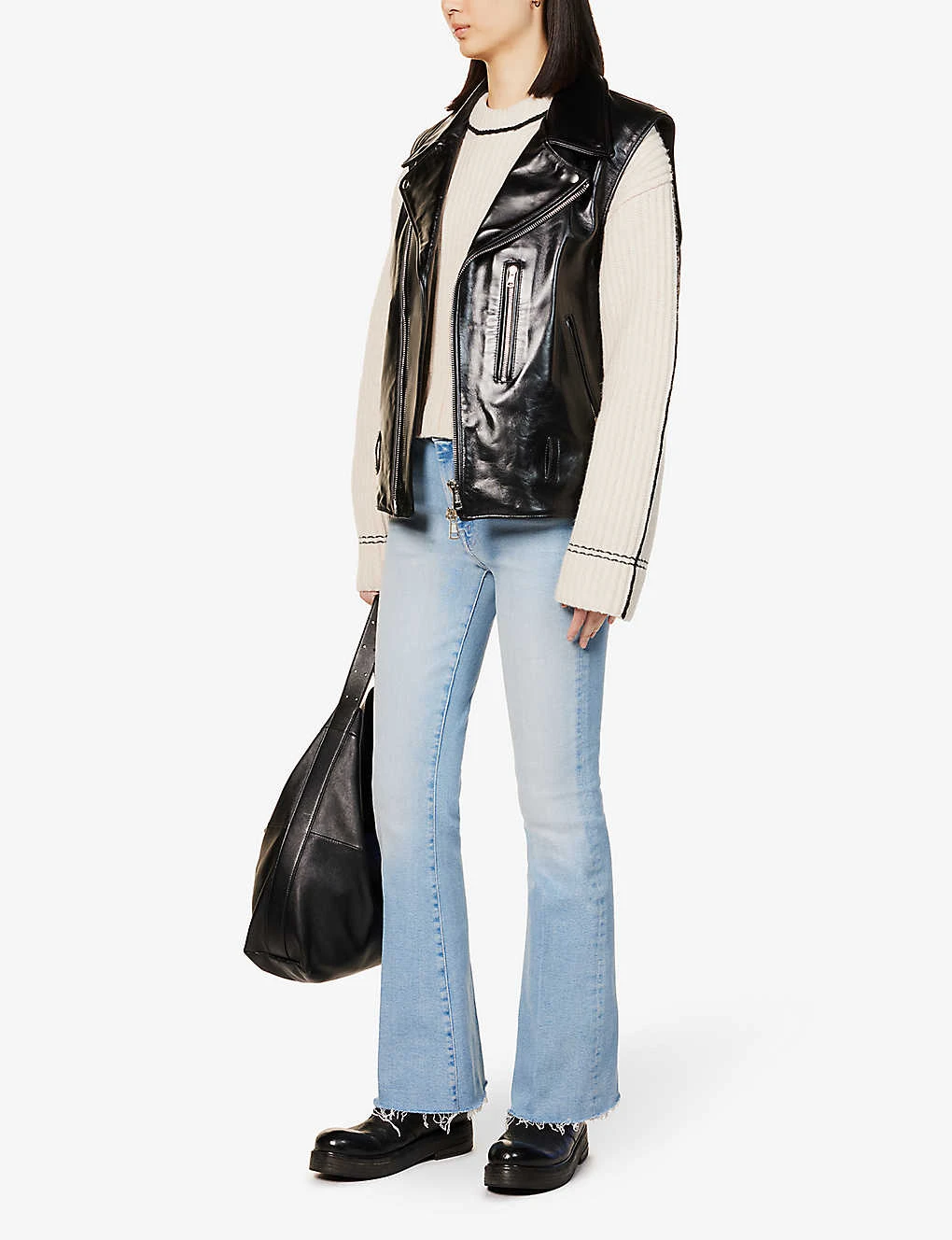 MOTHER The Weekender Frayed-hem High-rise Stretch-denim Jeans - Image 2
