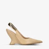 Bottega Veneta Punta Pointed-toe Leather Slingback Courts