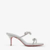 Christian Louboutin Just Queen 70 Leather And PVC Heeled Sandals