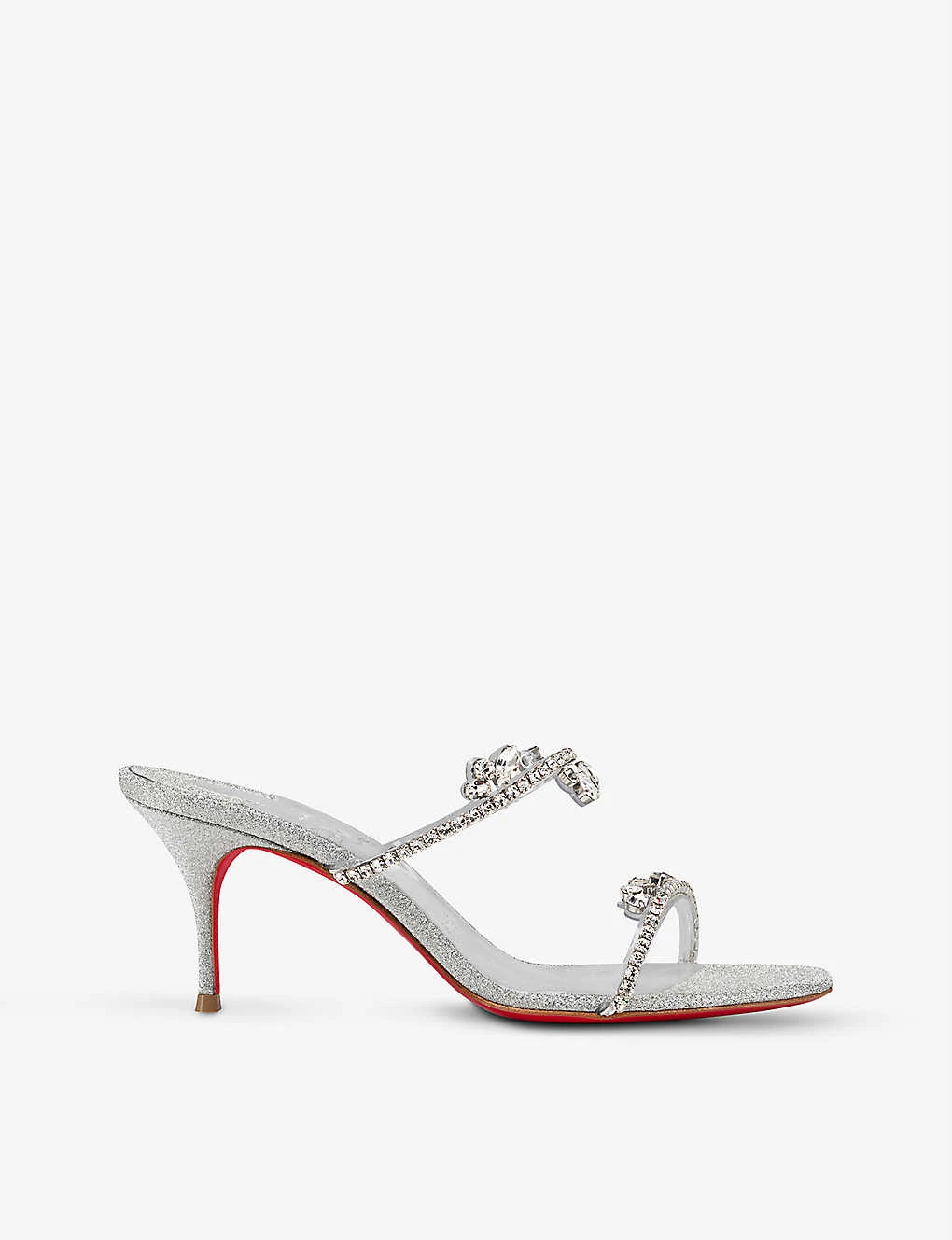 Christian Louboutin Just Queen 70 Leather And PVC Heeled Sandals