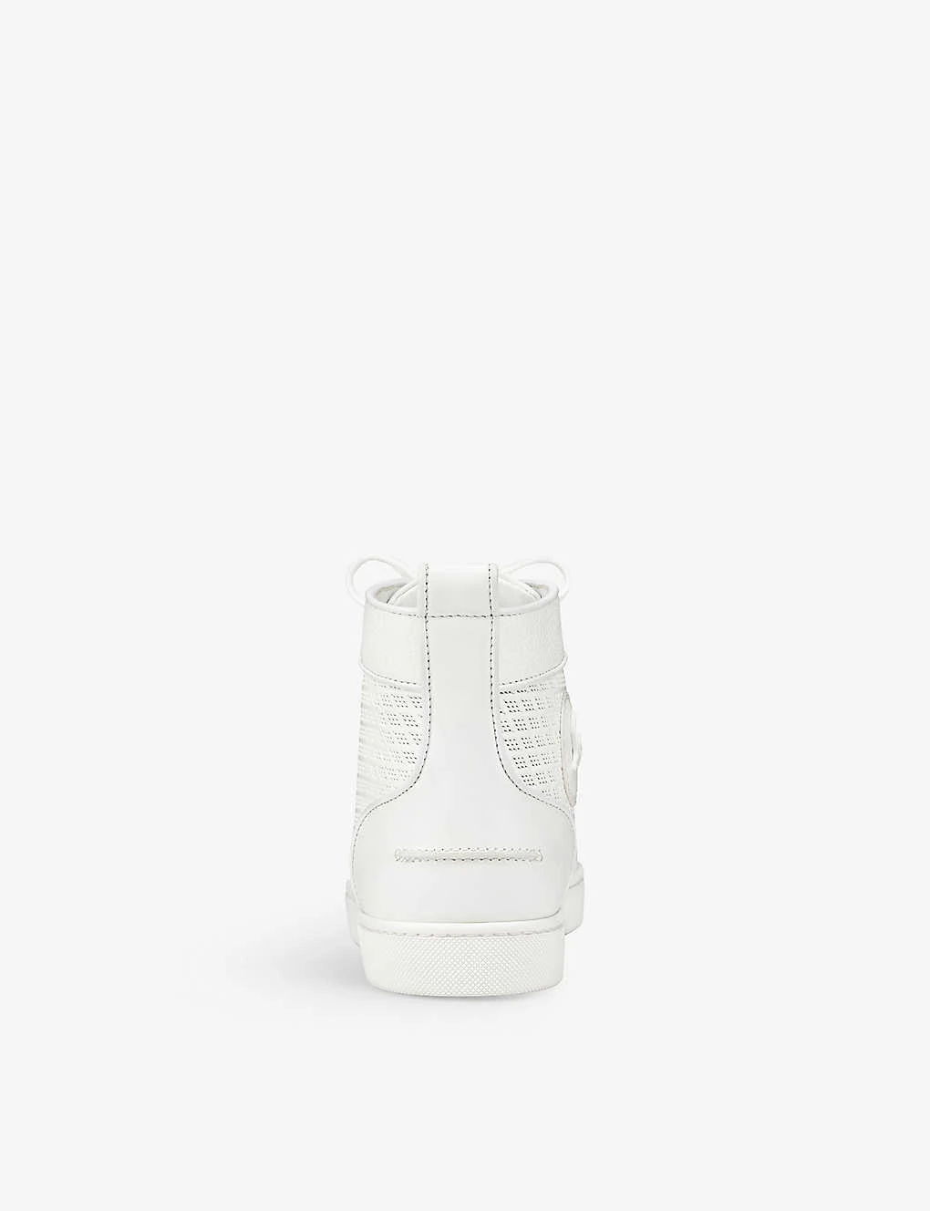 Christian Louboutin Lou Orlato Spikes Spike-embellished Leather High-top Trainers - Image 4