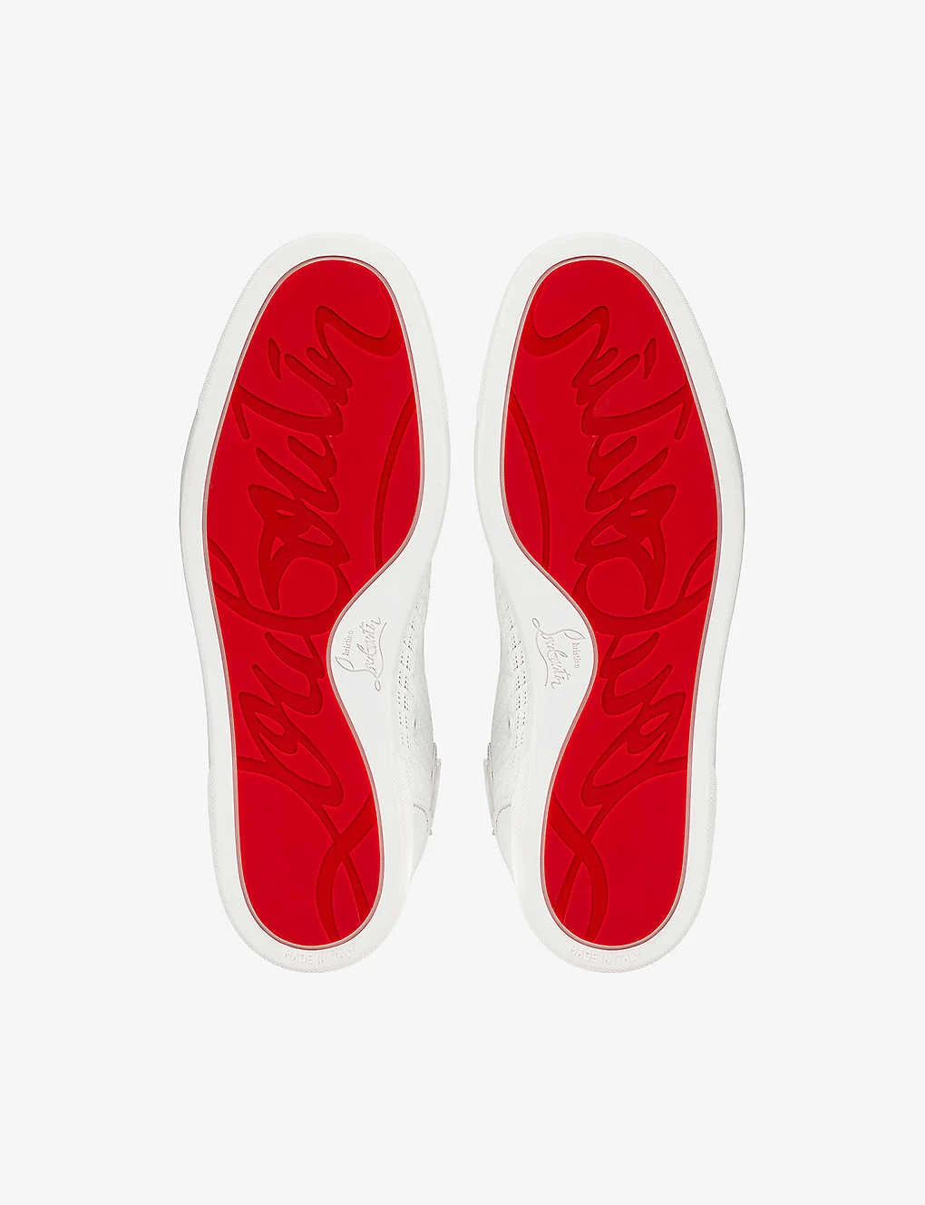 Christian Louboutin Lou Orlato Spikes Spike-embellished Leather High-top Trainers - Image 5