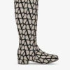 Valentino Garavani VLOGO 30 Graphic-print Wool Heeled Boots