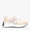 Alexander McQueen Sprint Runner Rose-appliqué Leather Low-top Trainers