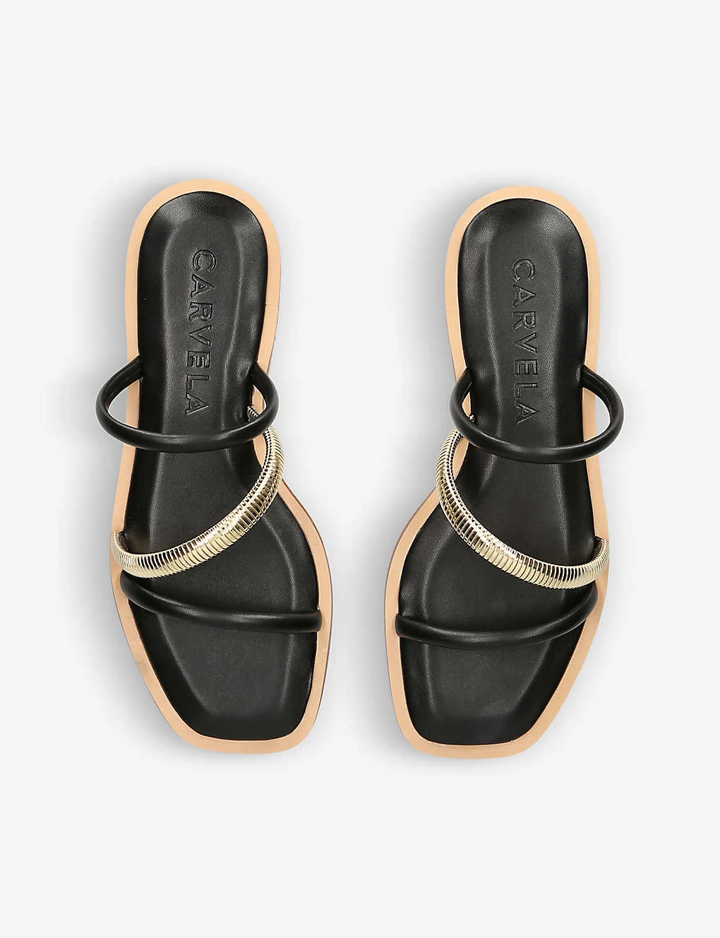 Carvela Roma Metallic-strap Faux-leather Sandals - Image 2