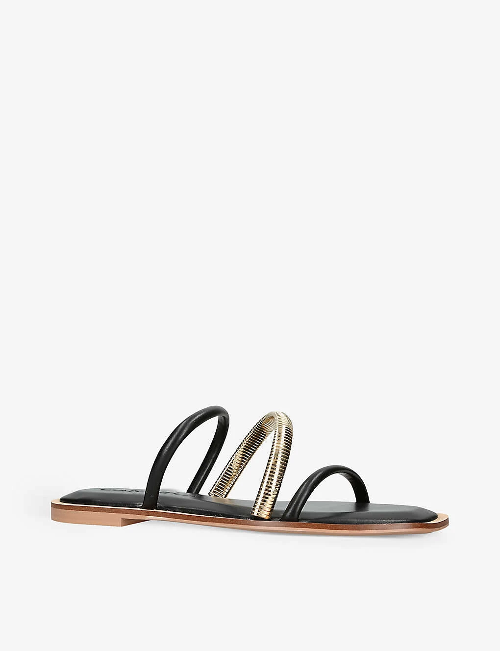 Carvela Roma Metallic-strap Faux-leather Sandals - Image 3