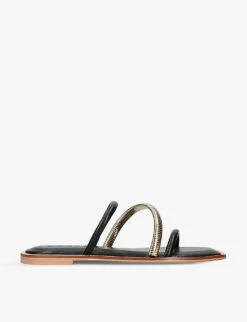 Carvela Roma Metallic-strap Faux-leather Sandals