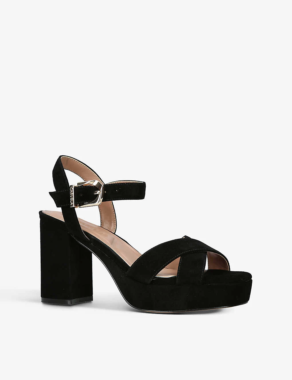 Carvela Serafina Cross-strap Platform Suede Sandals - Image 3