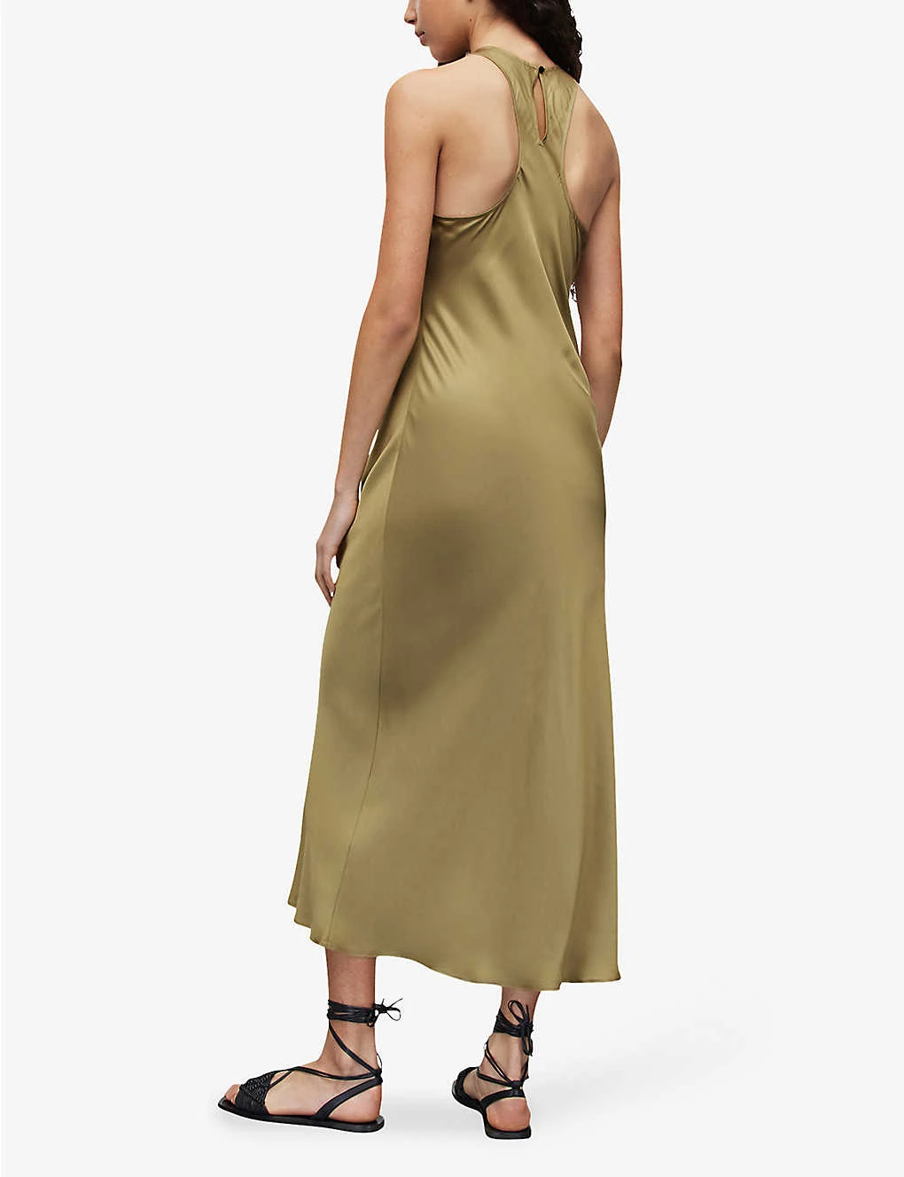 AllSaints Betina Racerback Satin Maxi Dress - Image 4