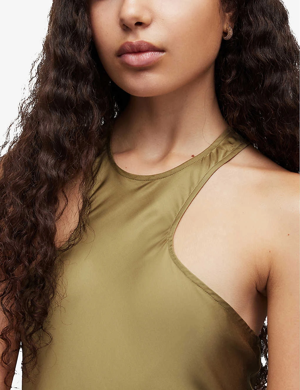 AllSaints Betina Racerback Satin Maxi Dress - Image 5