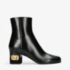 Valentino Garavani VLogo Brand-plaque Leather Heeled Ankle Boots