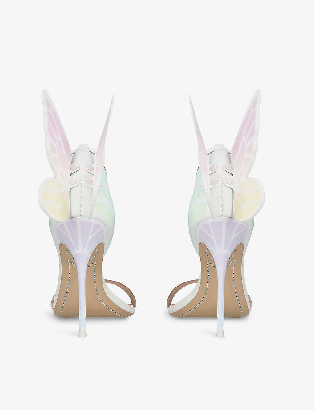Sophia Webster Chiara Wing-embellished Leather Heeled Sandals - Image 4