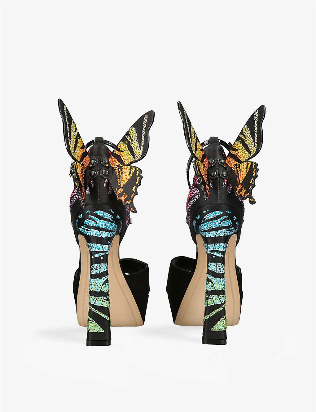 Sophia Webster Chiara Crystal-embellished Leather Platform Heeled Sandals - Image 4