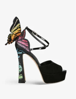 Sophia Webster Chiara Crystal-embellished Leather Platform Heeled Sandals