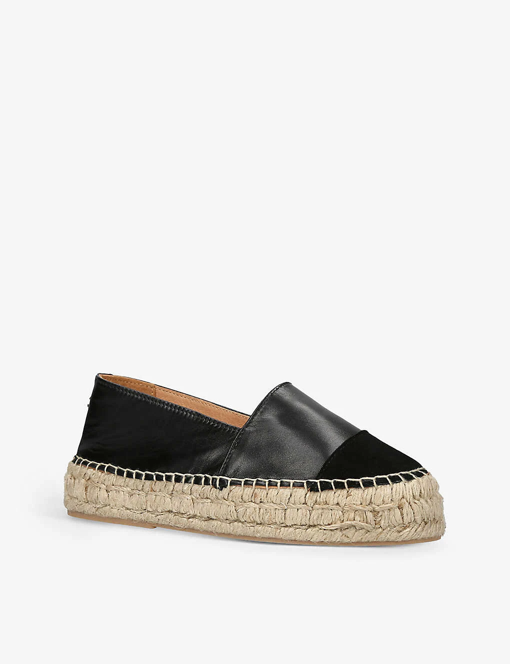Siesta Panelled Leather Espadrilles - Image 3