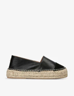 Siesta Panelled Leather Espadrilles