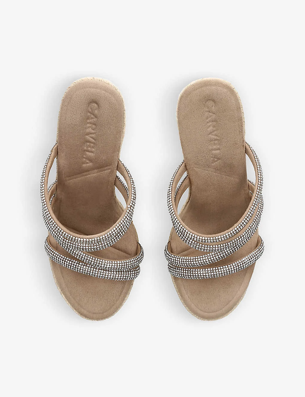 Carvela Spirit Crystal-embellished Woven Wedges - Image 2