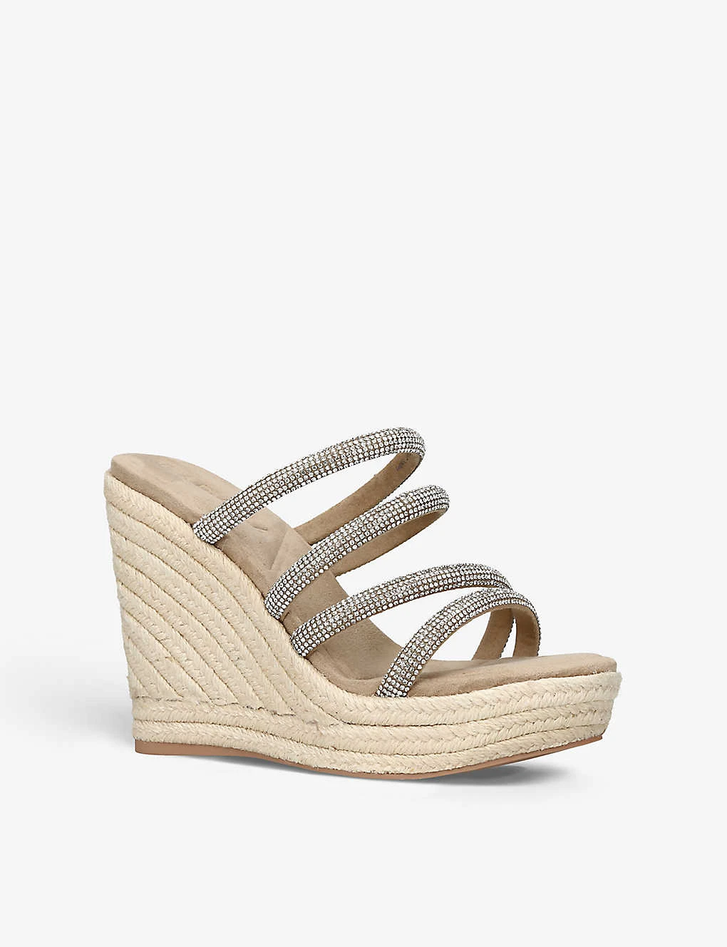 Carvela Spirit Crystal-embellished Woven Wedges - Image 3