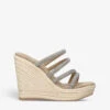 Carvela Spirit Crystal-embellished Woven Wedges