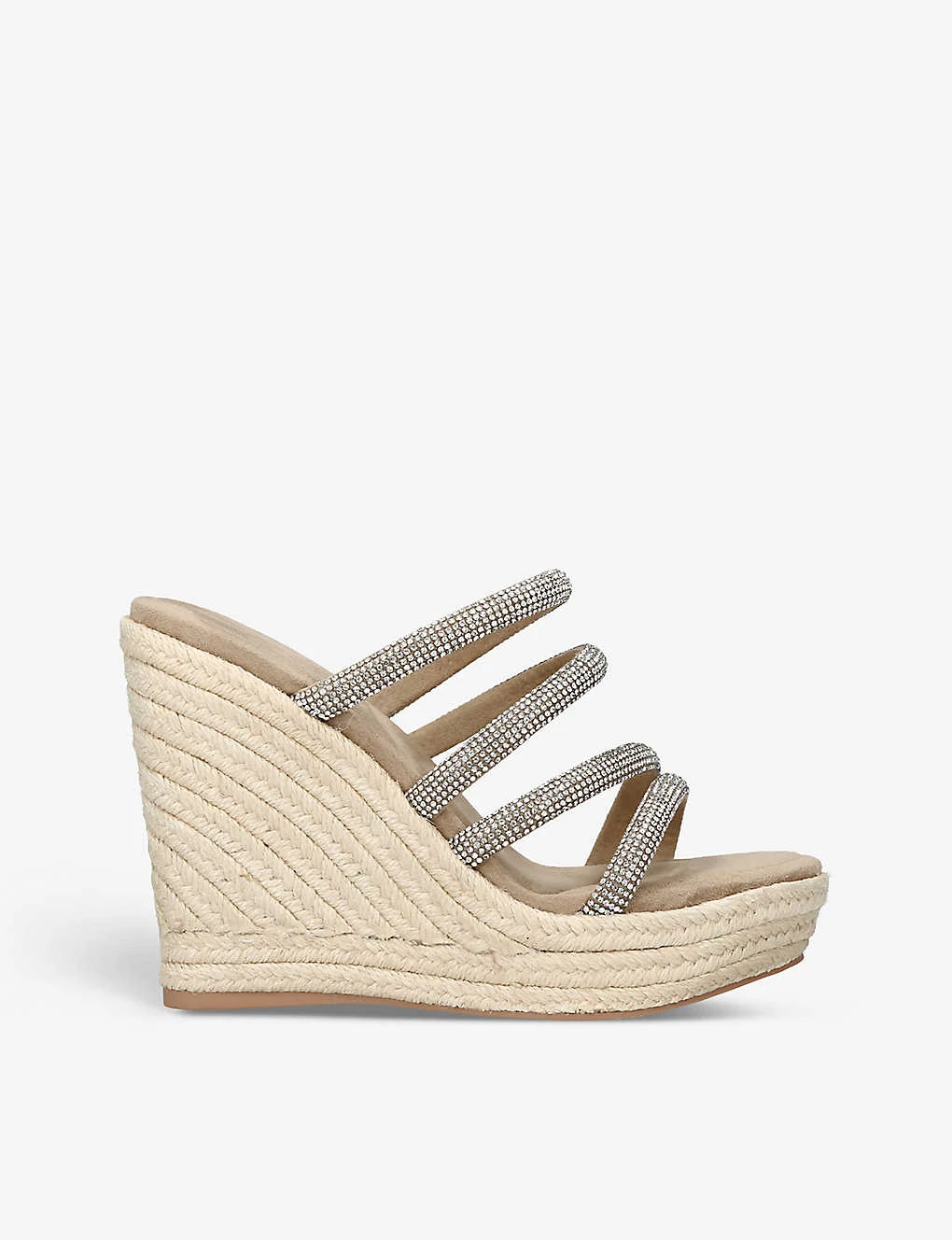 Carvela Spirit Crystal-embellished Woven Wedges