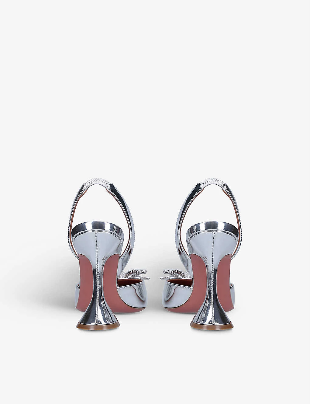 Amina Muaddi Rosie Crystal-embellished Sling-back Leather Courts - Image 4
