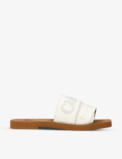 Chloé Woody Logo-print Leather Sandals