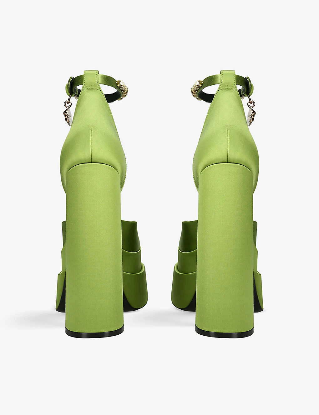 Versace Medusa Aevitas Embellished Satin Platform Sandals - Image 4