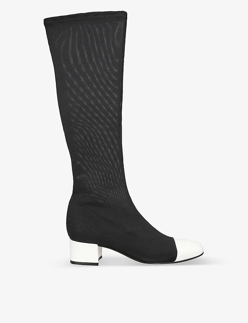 Malaga Contrast-toe Textile High Boots