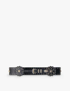 Maje Stud-embellished Leather Belt