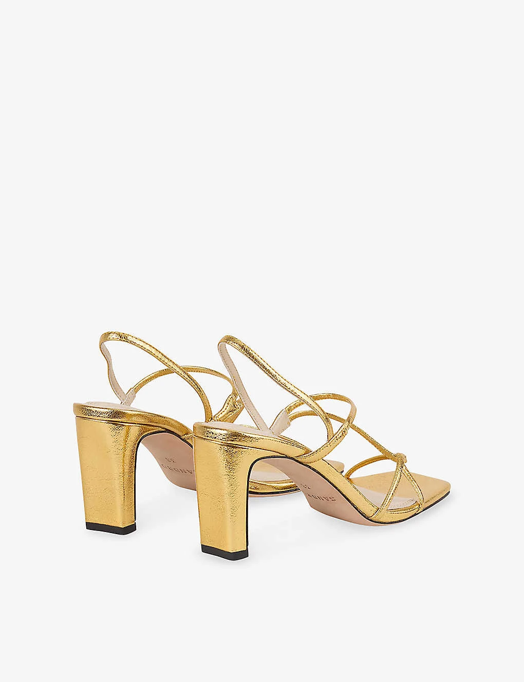 Sandro Faye Strappy Leather Heeled Sandals - Image 3
