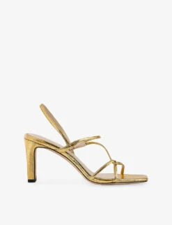 Sandro Faye Strappy Leather Heeled Sandals