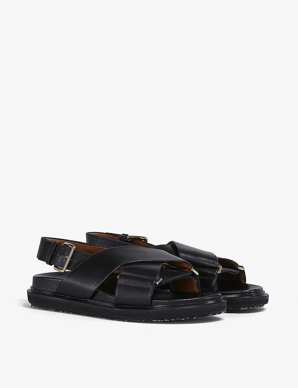 Marni Fussbett Cross-over Leather Sandals - Image 3