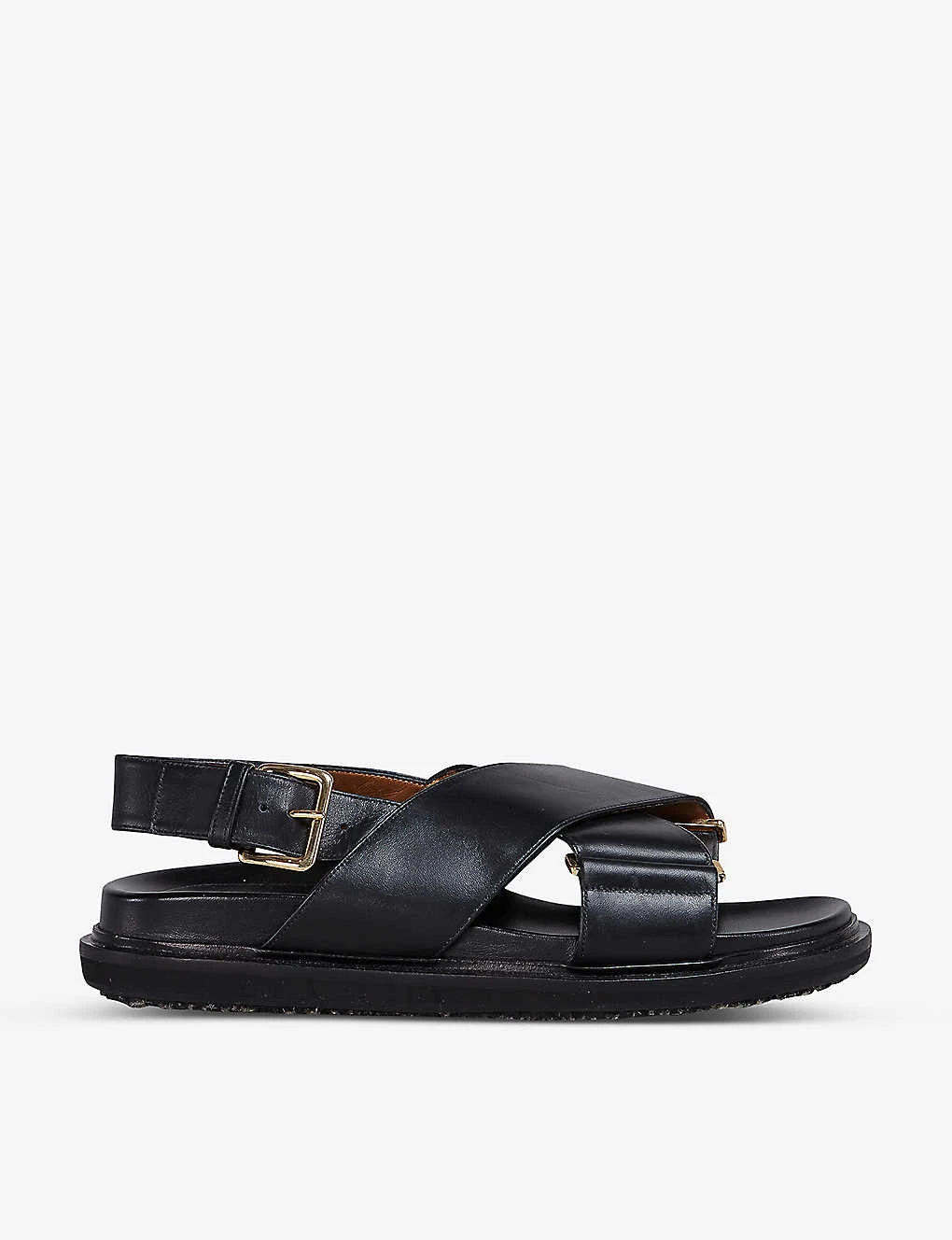 Marni Fussbett Cross-over Leather Sandals