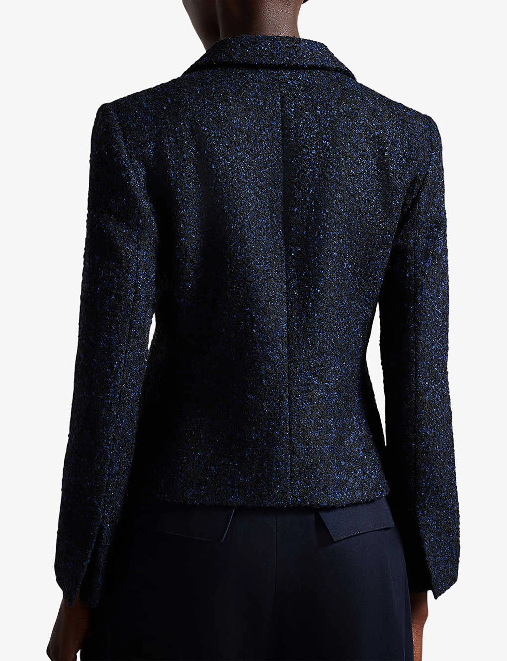 Ted Baker Alenaah Crystal-embellished Boucle-woven Jacket - Image 4