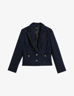 Ted Baker Alenaah Crystal-embellished Boucle-woven Jacket