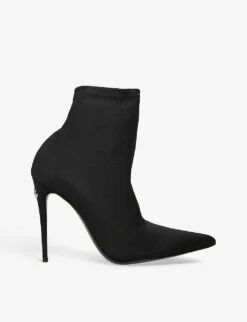 Dolce & Gabbana Kim Lollo Logo-plaque Stretch-jersey Heeled Ankle Boots