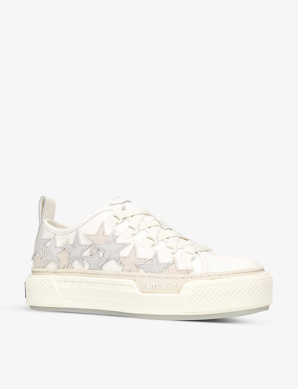 Amiri Court Stars Star-patch Canvas And Leather Low-top Trainers - Image 3