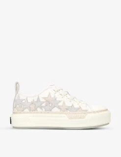 Amiri Court Stars Star-patch Canvas And Leather Low-top Trainers