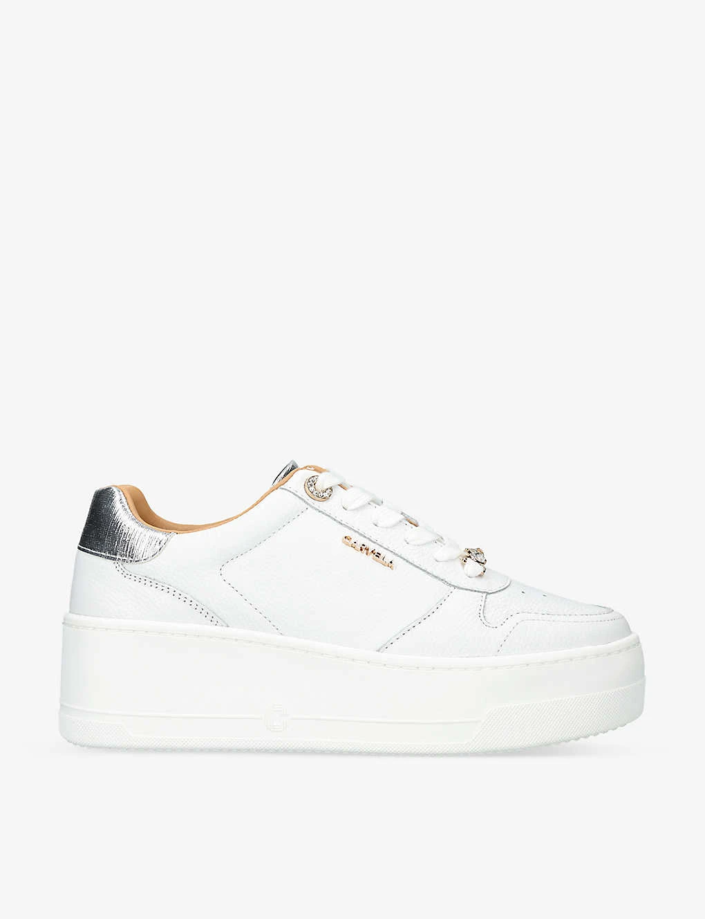 Carvela District Logo-embellished Leather Low-top Trainers